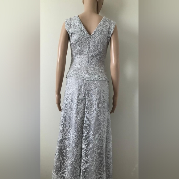 Tadashi Shoji Silver Gown - Picture 5 of 7